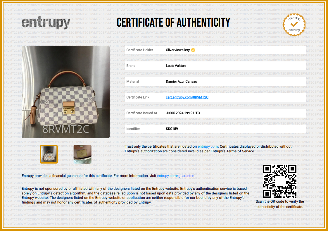 Louis Vuitton Damier Azur Croisette Bag