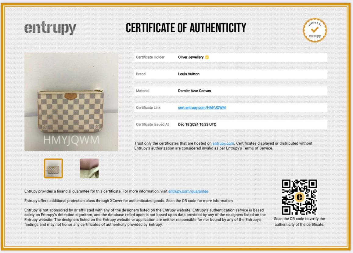 Louis Vuitton Damier Azur Double Zip Pochette
