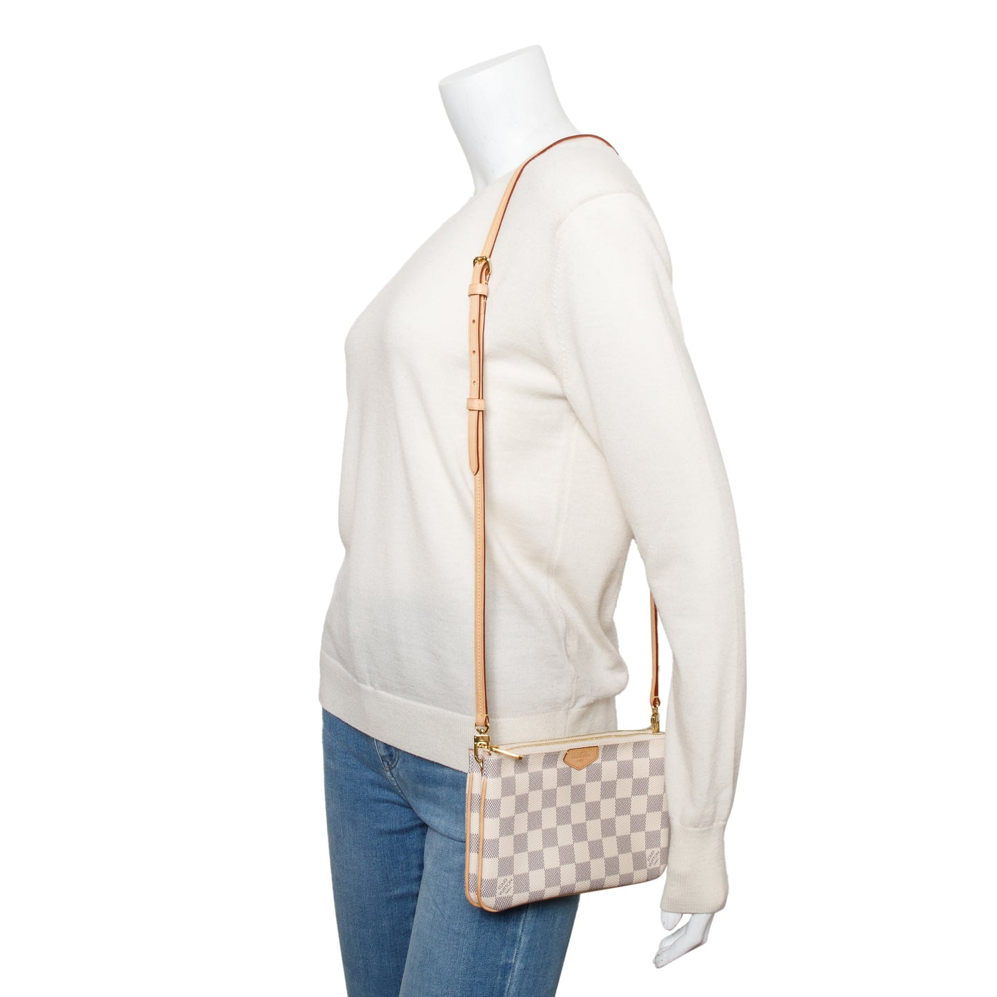 Louis Vuitton Damier Azur Double Zip Pochette