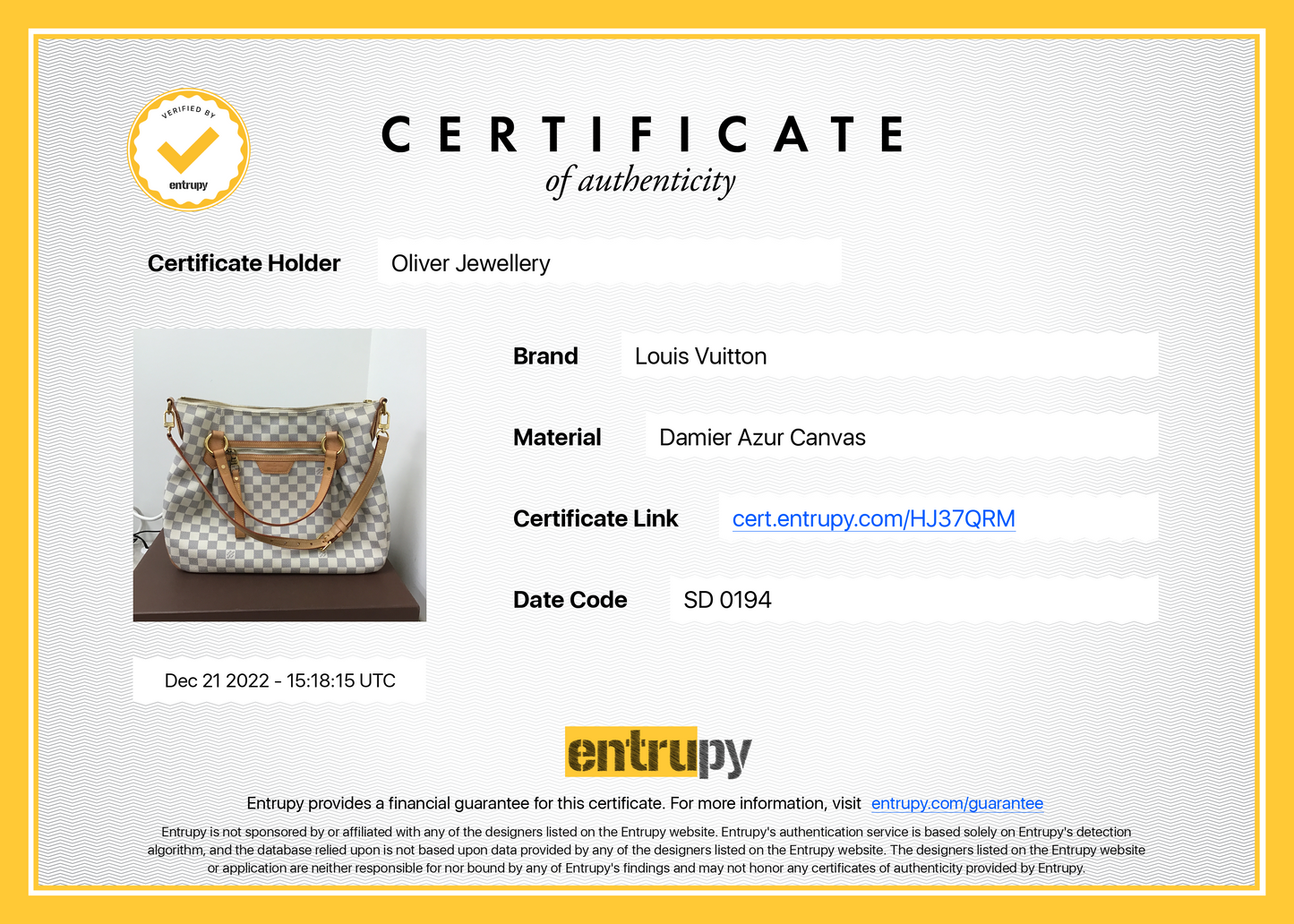 Louis Vuitton Damier Azur Evora MM