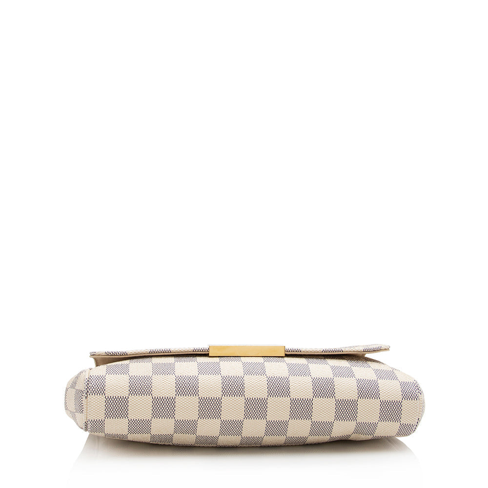Louis Vuitton Damier Azur Favorite MM Shoulder Bag (SHF-21615)