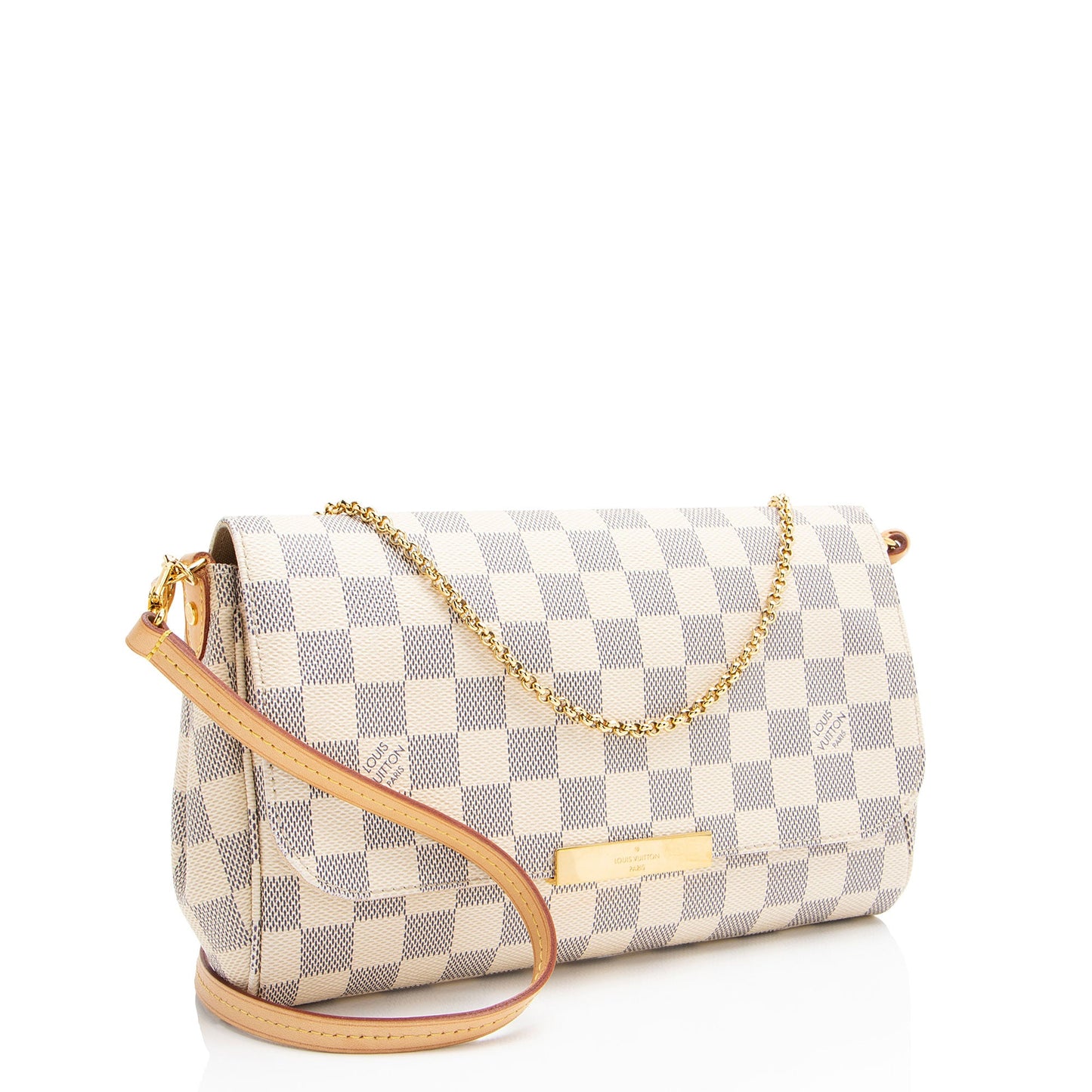 Louis Vuitton Damier Azur Favorite MM Shoulder Bag (SHF-bJ6d1X)