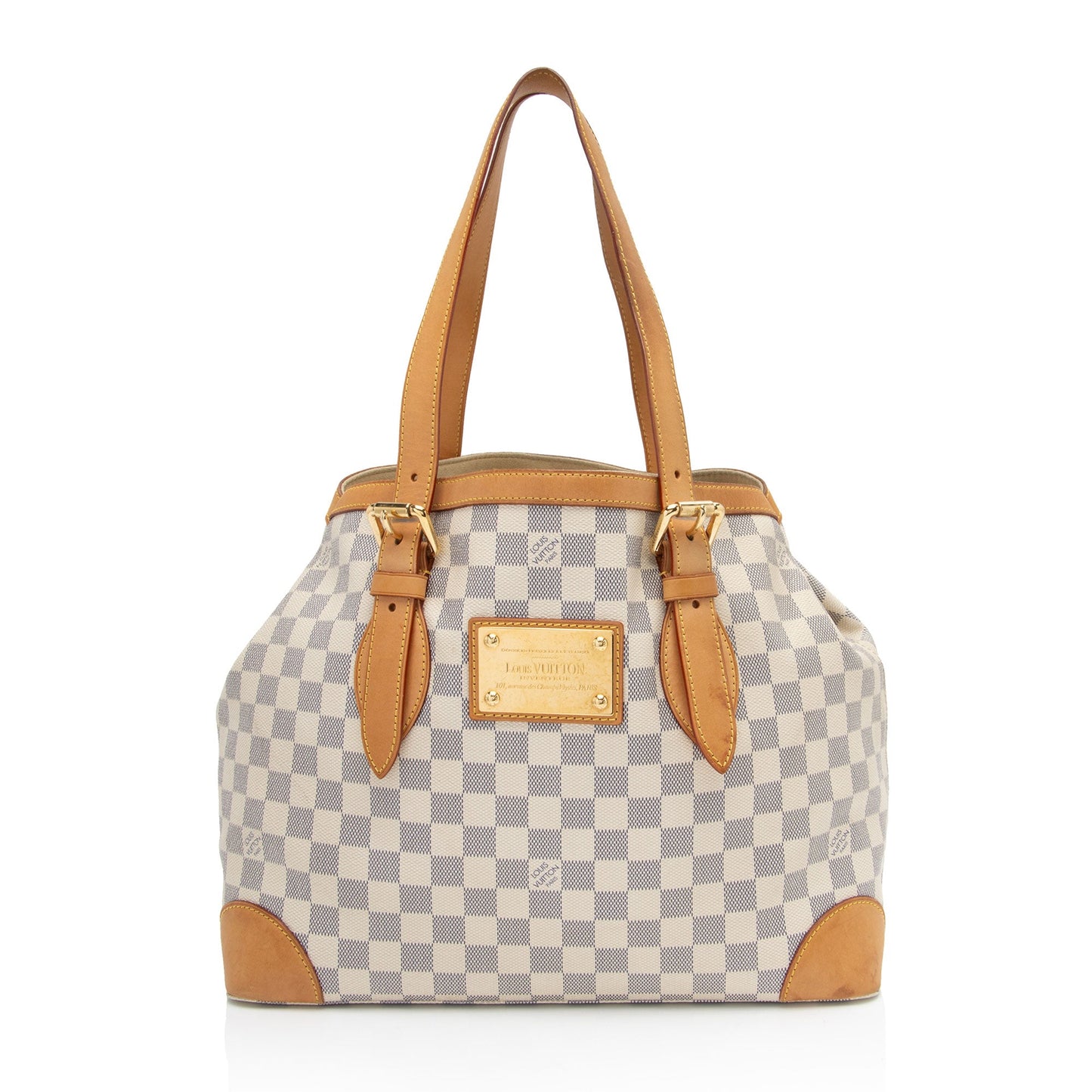 Louis Vuitton Damier Azur Hampstead MM Tote (SHF-YxFohX)