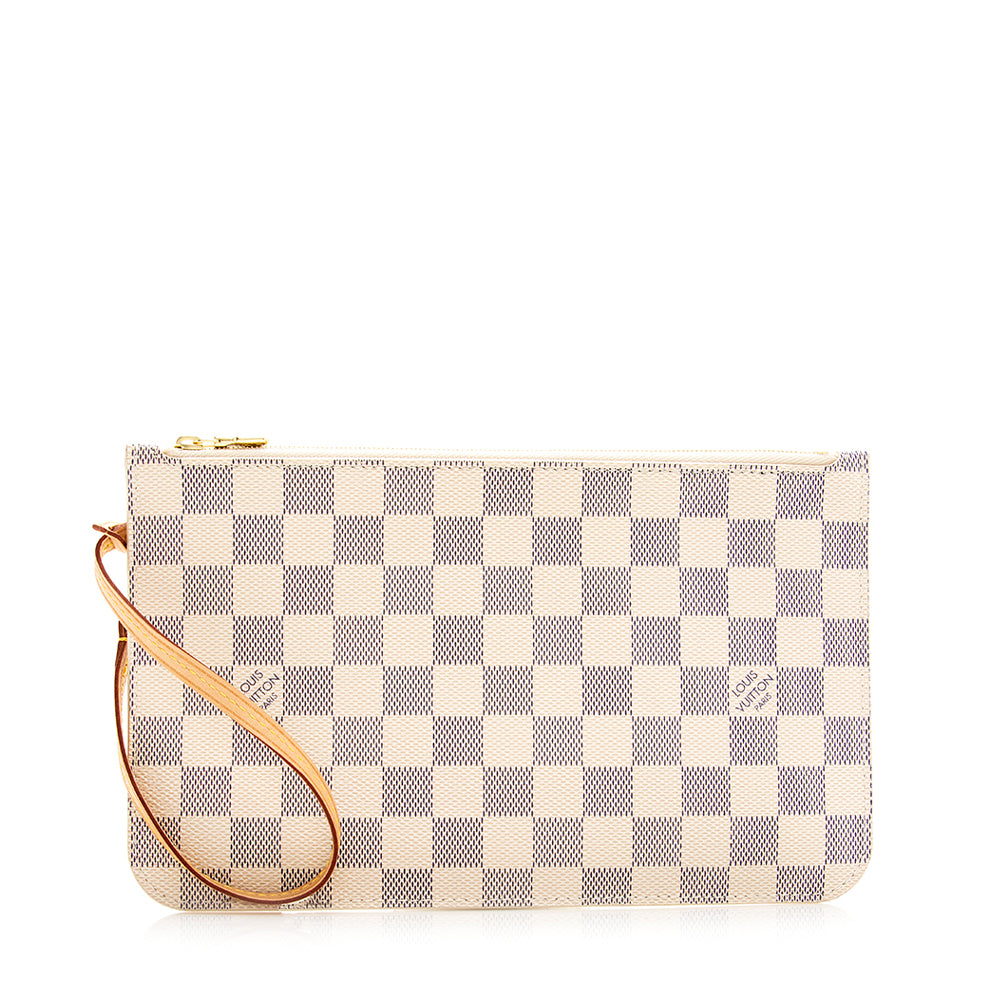 Louis Vuitton Damier Azur Neverfull MM Pochette (SHF-20267)