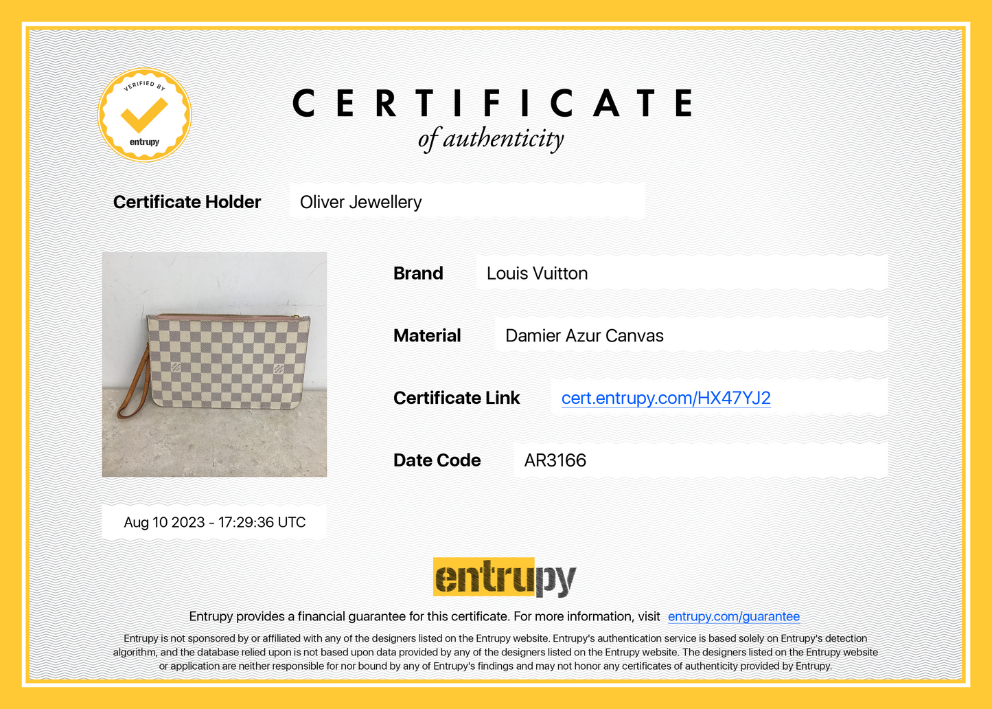 Louis Vuitton Damier Azur Neverfull MM