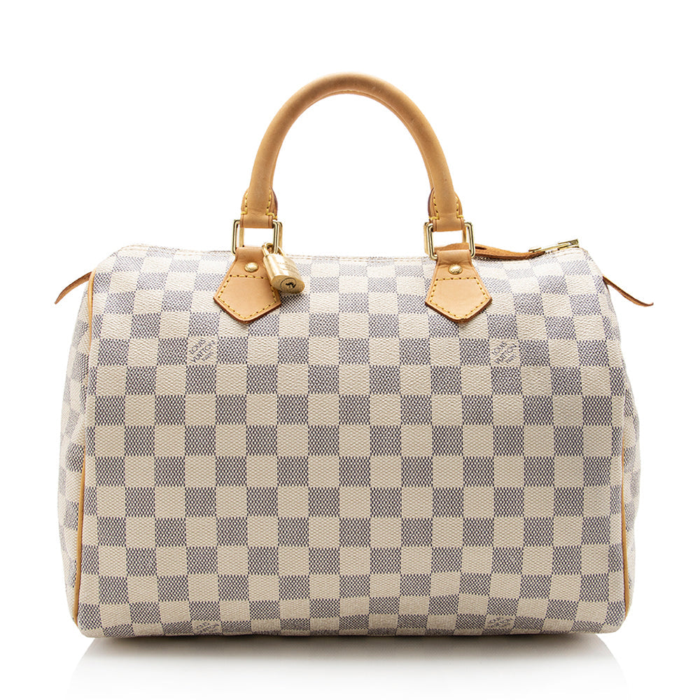 Louis Vuitton Damier Azur Speedy 30 Satchel (SHF-15538)