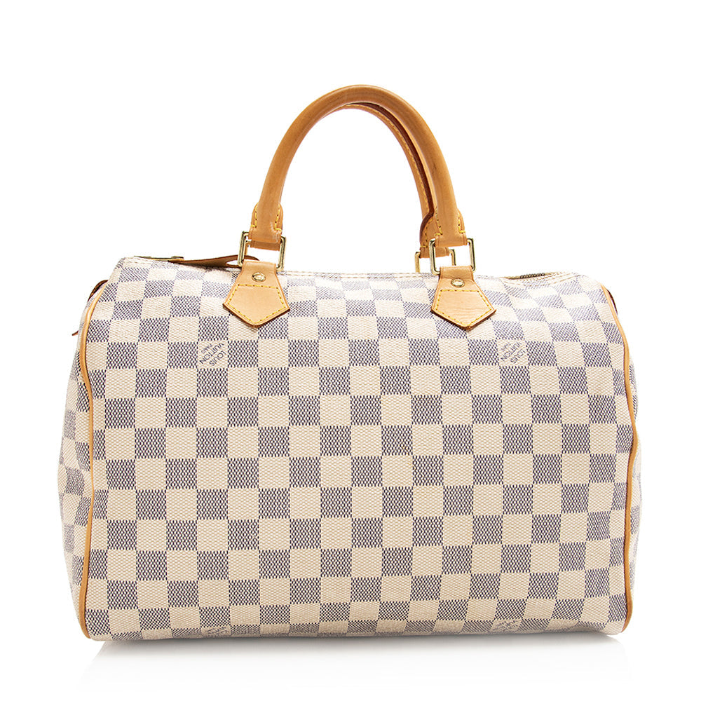 Louis Vuitton Damier Azur Speedy 30 Satchel (SHF-20907)