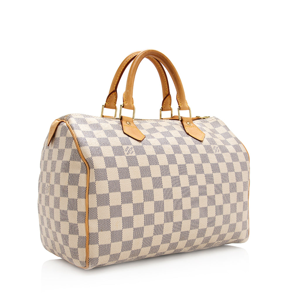 Louis Vuitton Damier Azur Speedy 30 Satchel (SHF-20907)