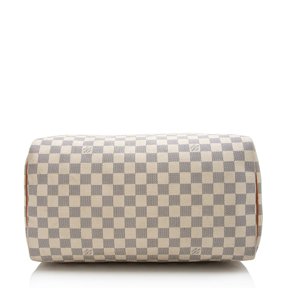 Louis Vuitton Damier Azur Speedy 35 Satchel (SHF-21907)