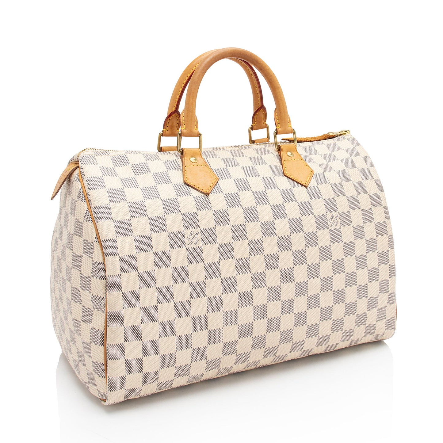 Louis Vuitton Damier Azur Speedy 35 Satchel (SHF-9Vy8ov)