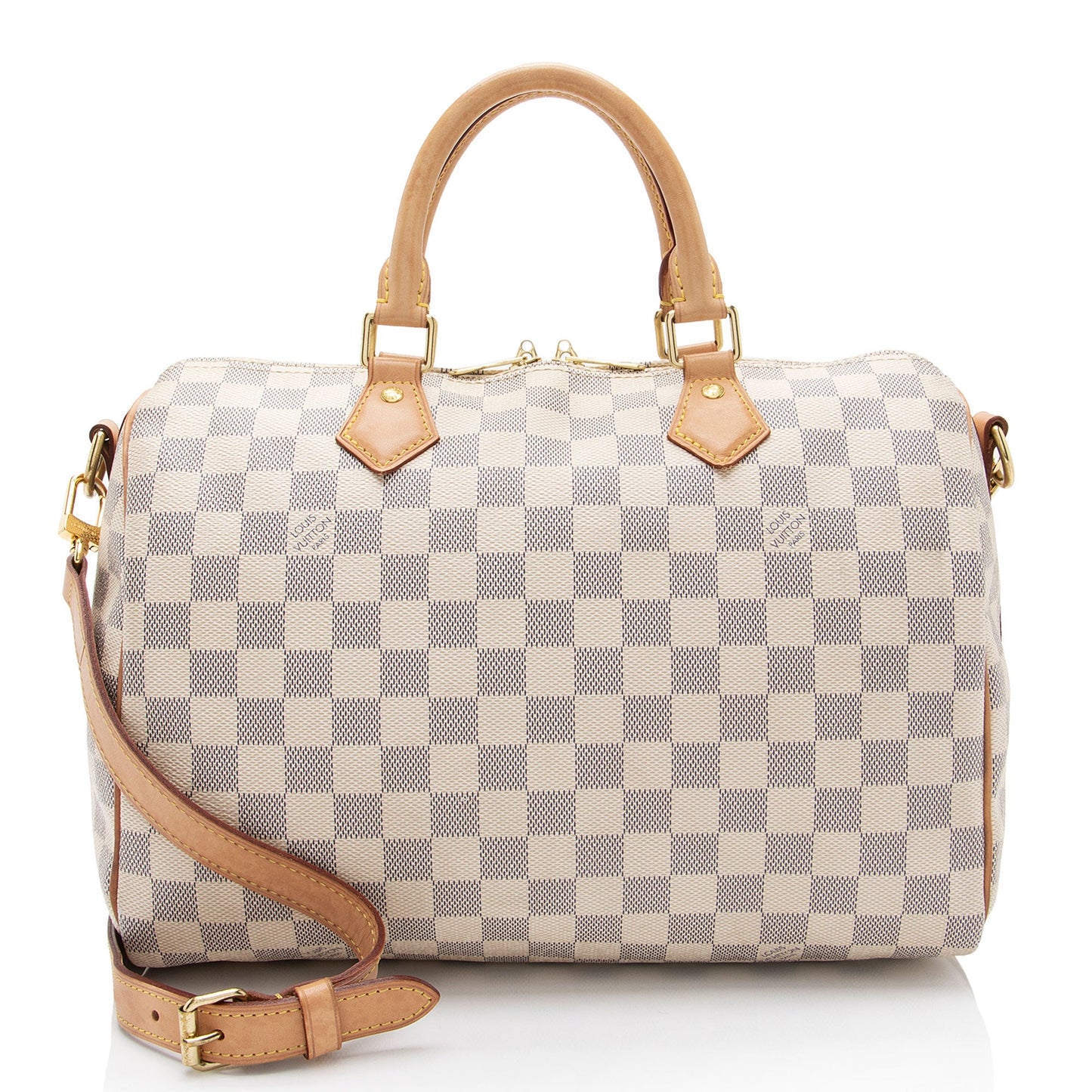 Louis Vuitton Damier Azur Speedy Bandouliere 30 Satchel (SHF-4DjdZg)