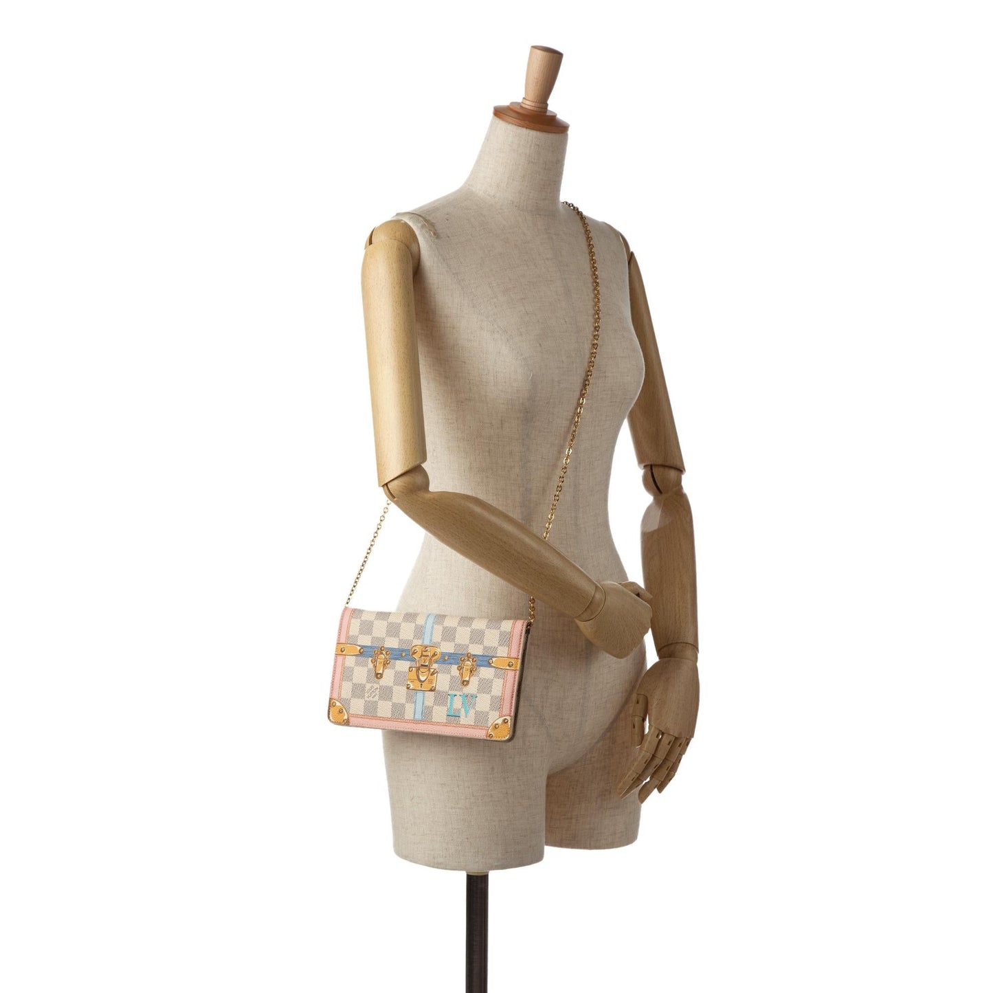 Louis Vuitton Damier Azur Summer Trunks Pochette Weekend (SHG-4ijyhw)