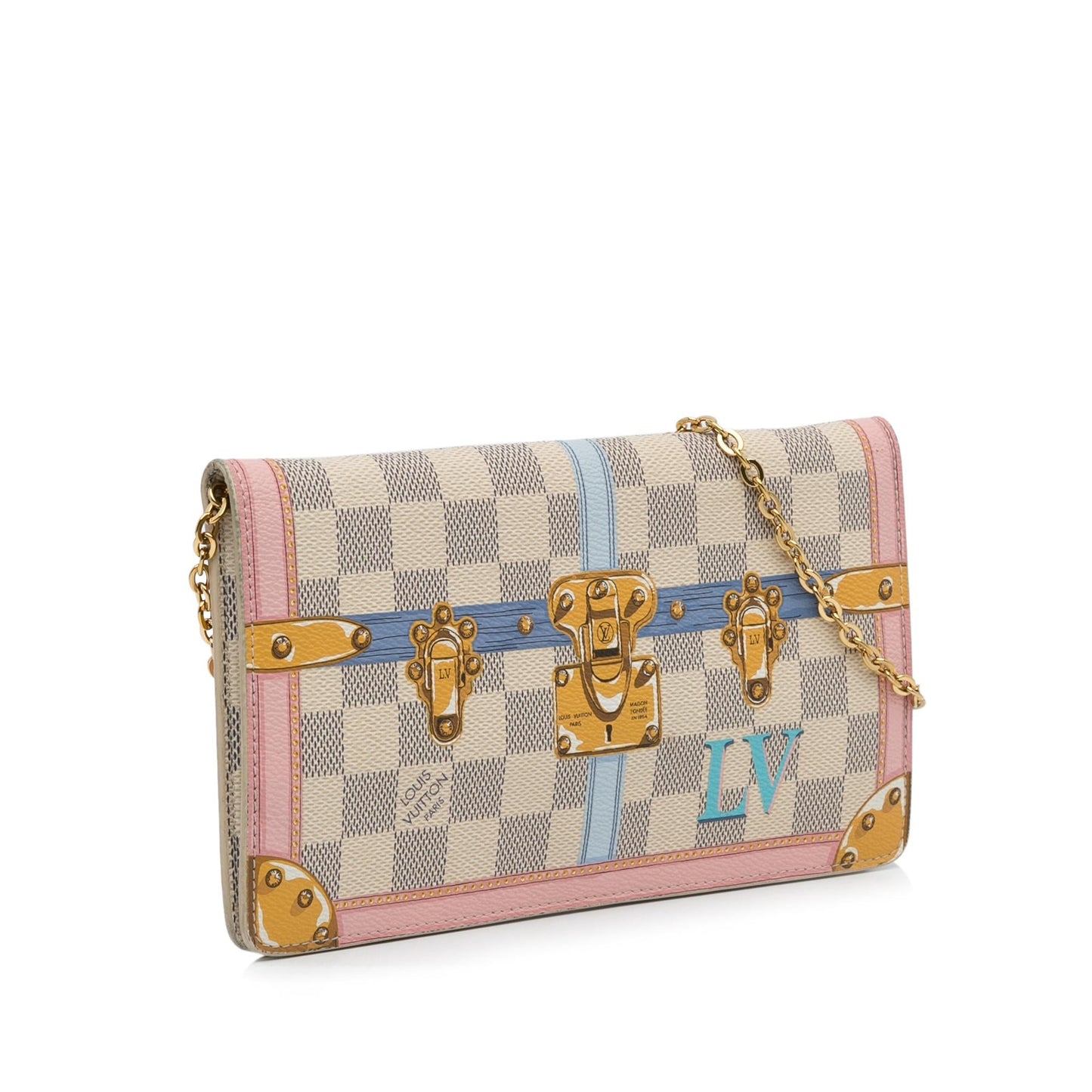 Louis Vuitton Damier Azur Summer Trunks Pochette Weekend (SHG-4ijyhw)