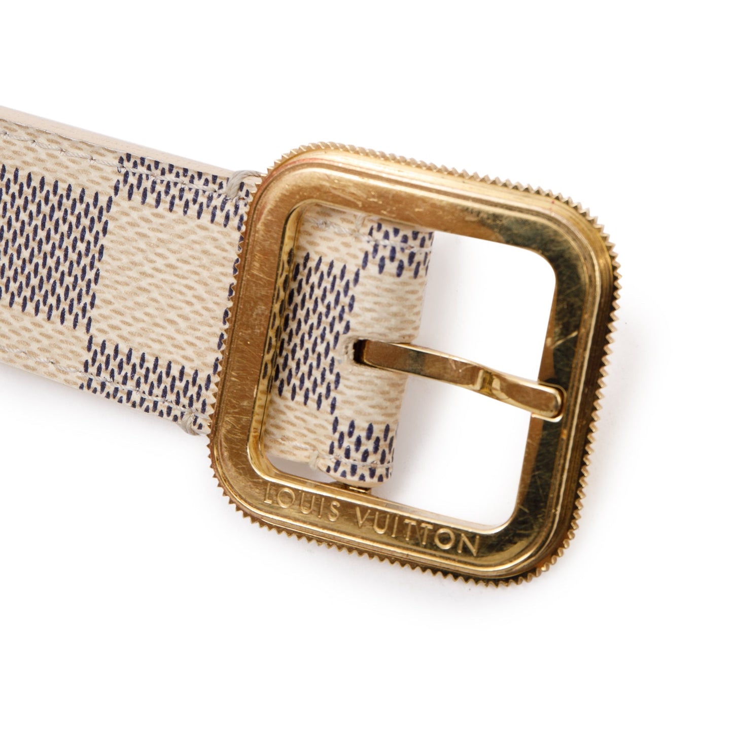 Louis Vuitton Damier Azur Tresor 30MM Belt, Size 85 34