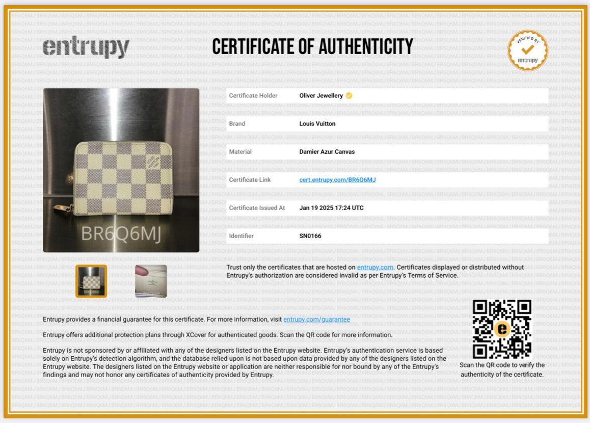 Louis Vuitton Damier Azur Zippy Coin Purse