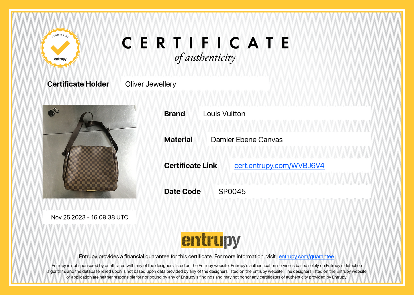 Louis Vuitton Damier Ebene Bastille Messenger Bag