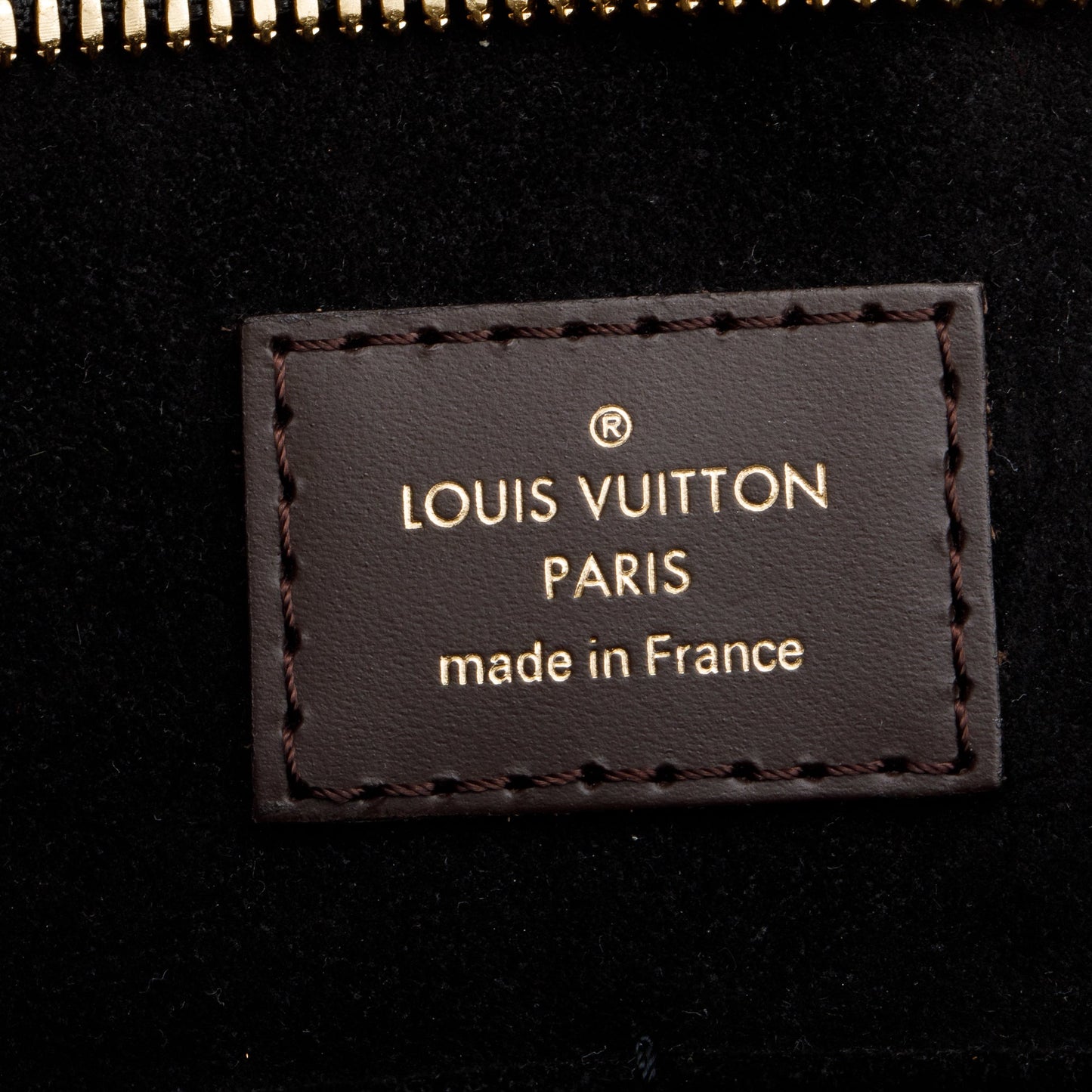Louis Vuitton Damier Ebene Black Taurillon Leather Trim Jersey Tote