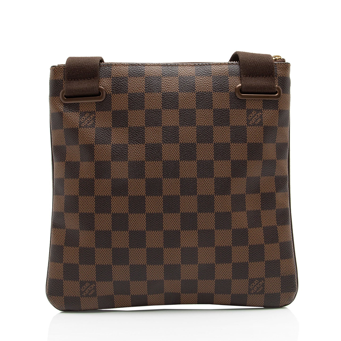 Louis Vuitton Damier Ebene Brooklyn Pochette Plate Flat Messenger (SHF-Gr10sB)