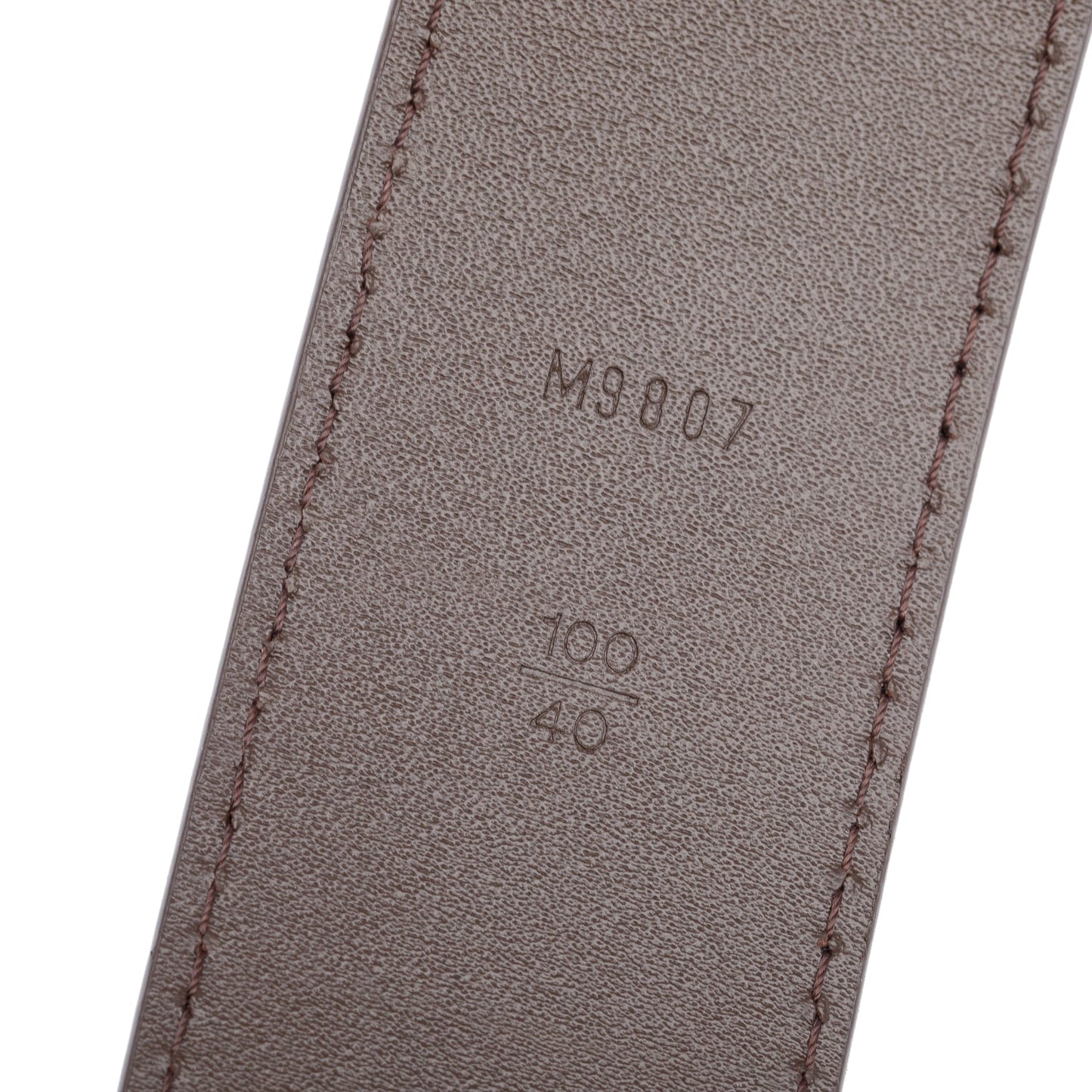 Louis Vuitton Damier Ebene Canvas LV Initiales 40 MM Belt, Size 100 40
