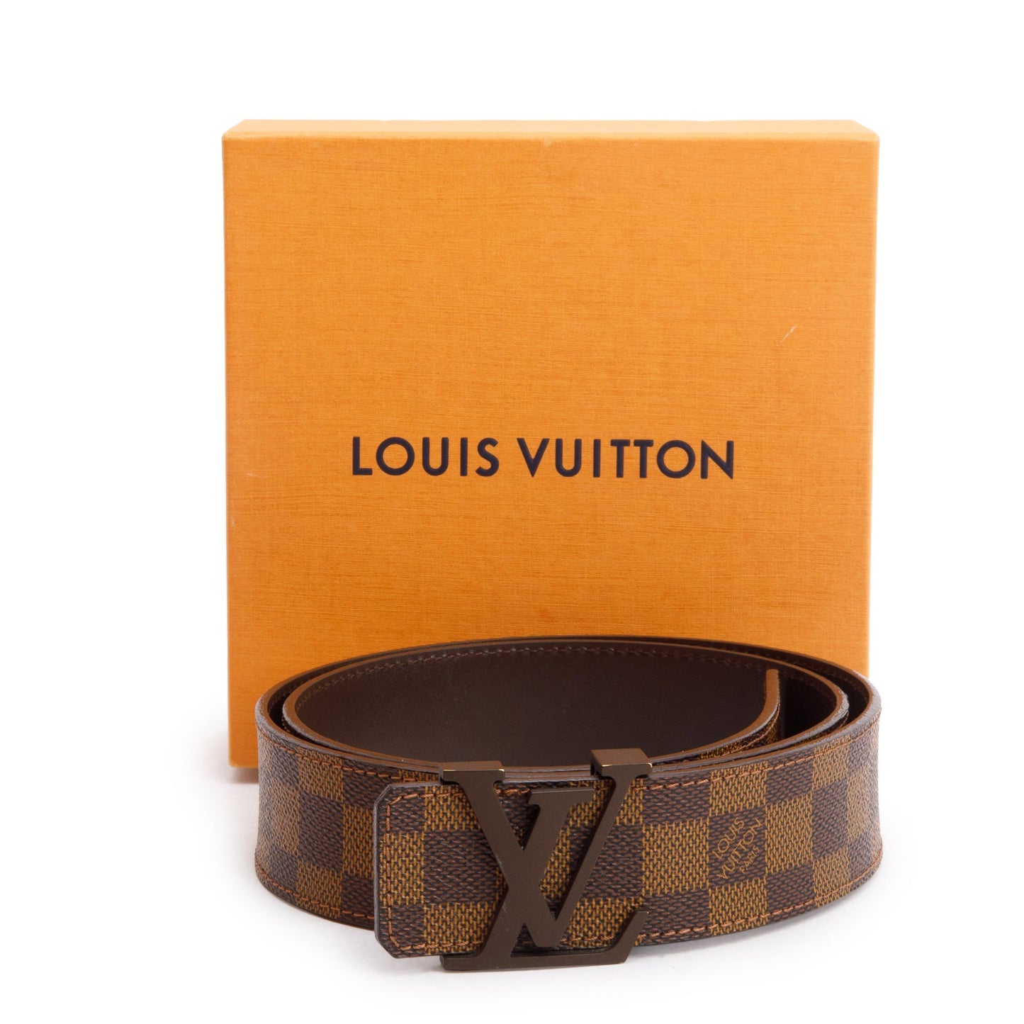 Louis Vuitton Damier Ebene Canvas LV Initials 40 MM Belt 90 36