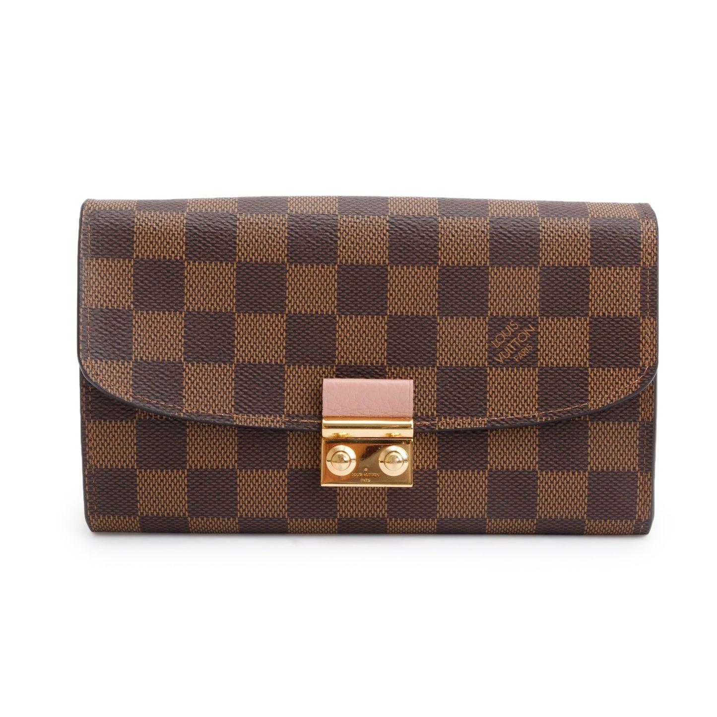 Louis Vuitton Damier Ebene Croisette Chain Wallet