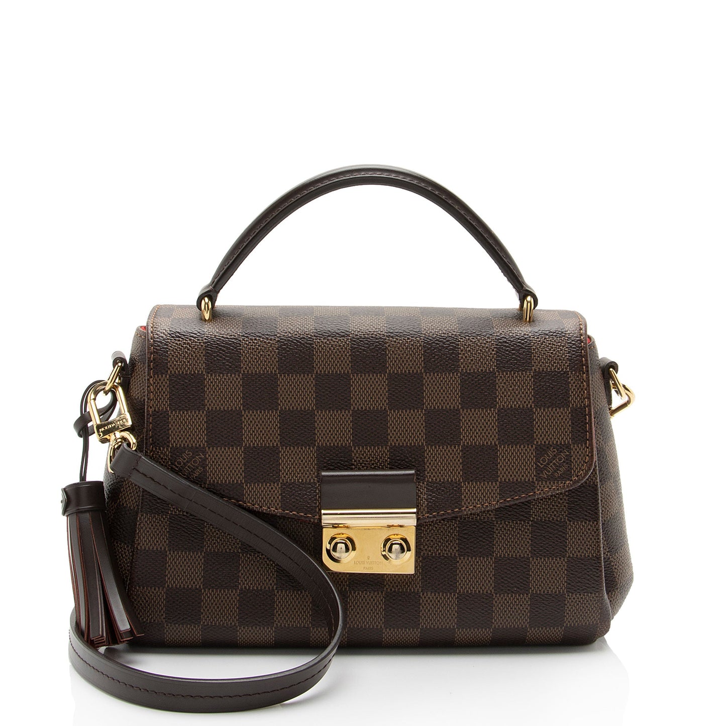 Louis Vuitton Damier Ebene Croisette Shoulder Bag (SHF-xi1Y4z)