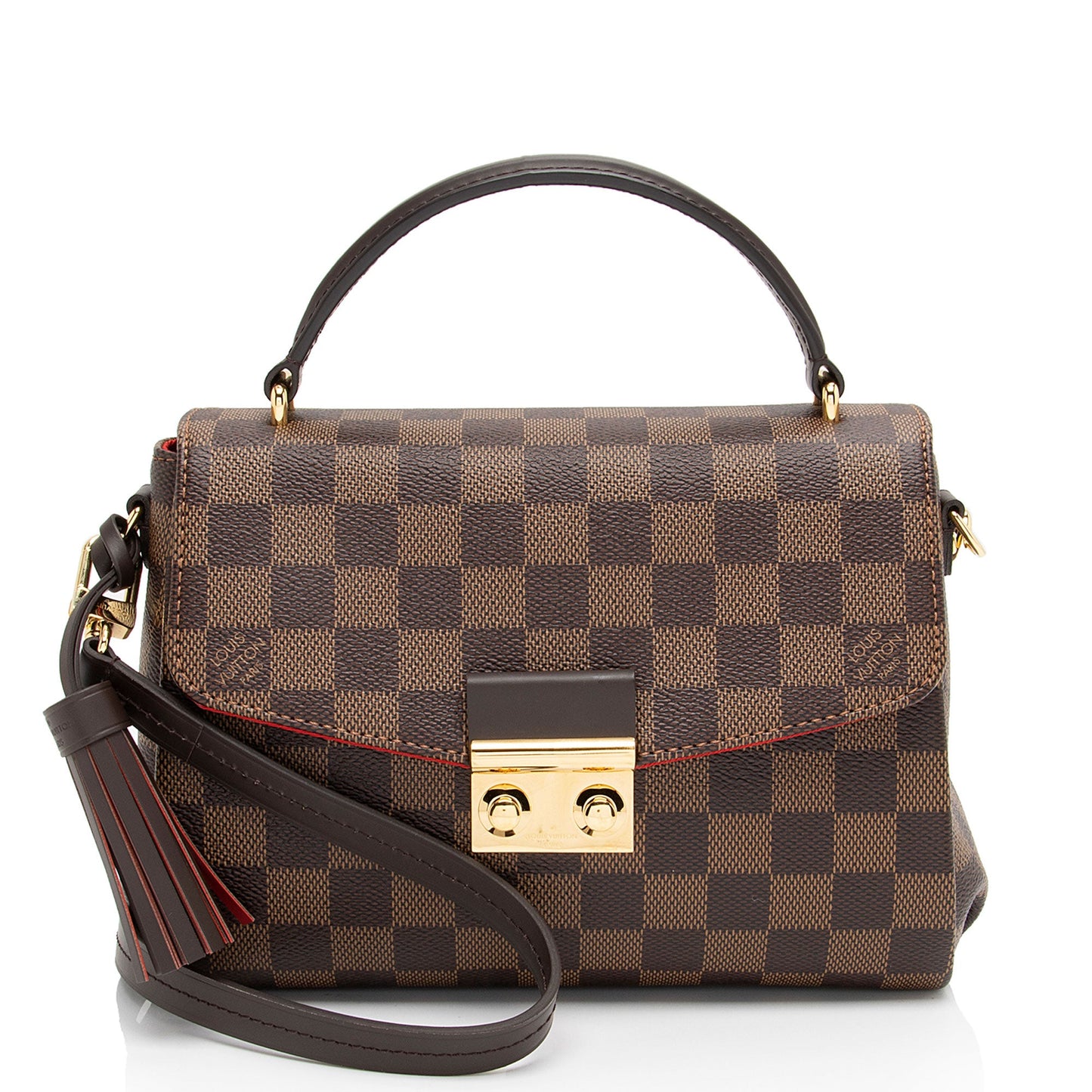 Louis Vuitton Damier Ebene Croisette Shoulder Bag (SHF-tEwbhg)