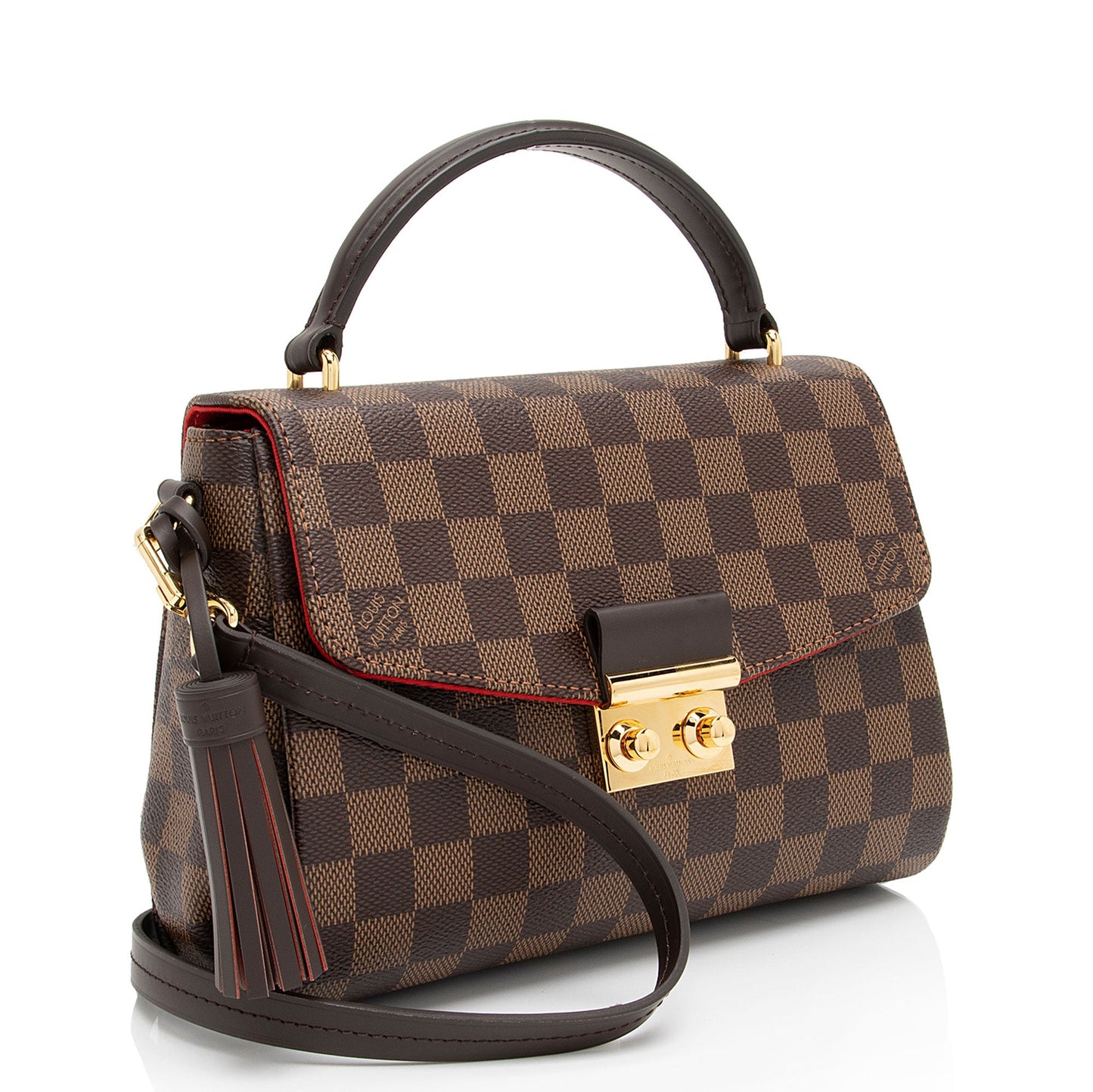 Louis Vuitton Damier Ebene Croisette Shoulder Bag (SHF-tEwbhg)