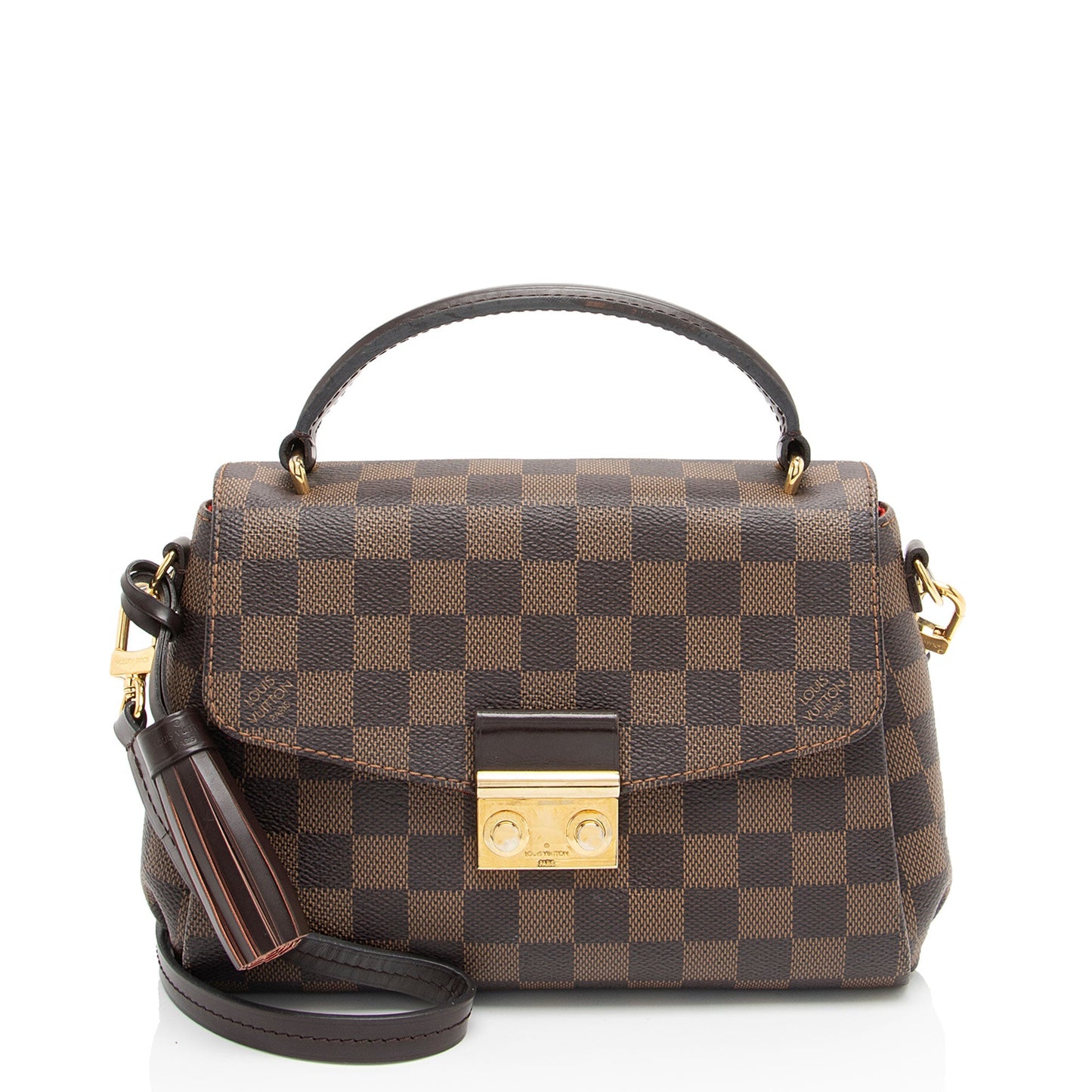 Louis Vuitton Damier Ebene Croisette Shoulder Bag (SHF-0uTvwU)