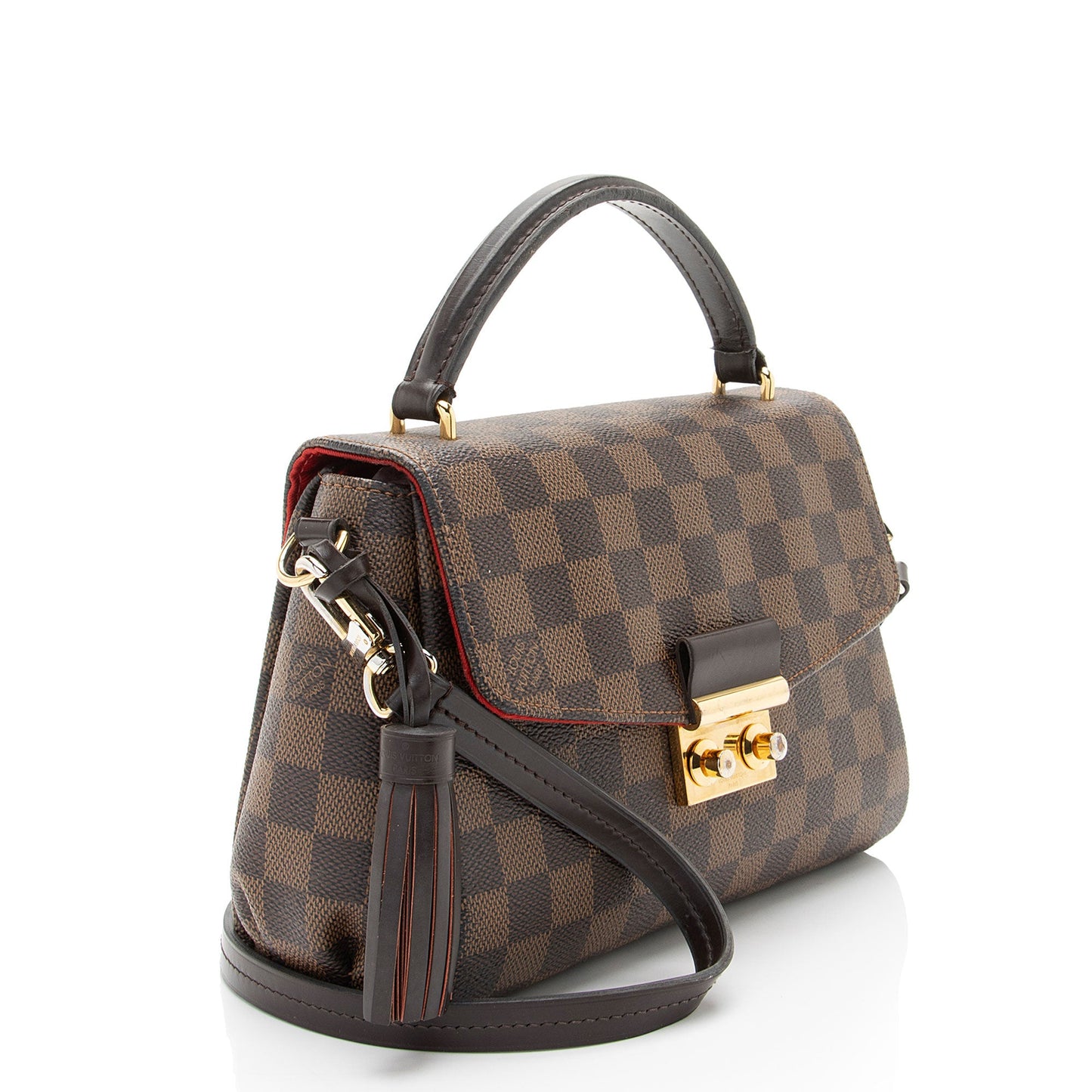 Louis Vuitton Damier Ebene Croisette Shoulder Bag (SHF-ZA5G09)