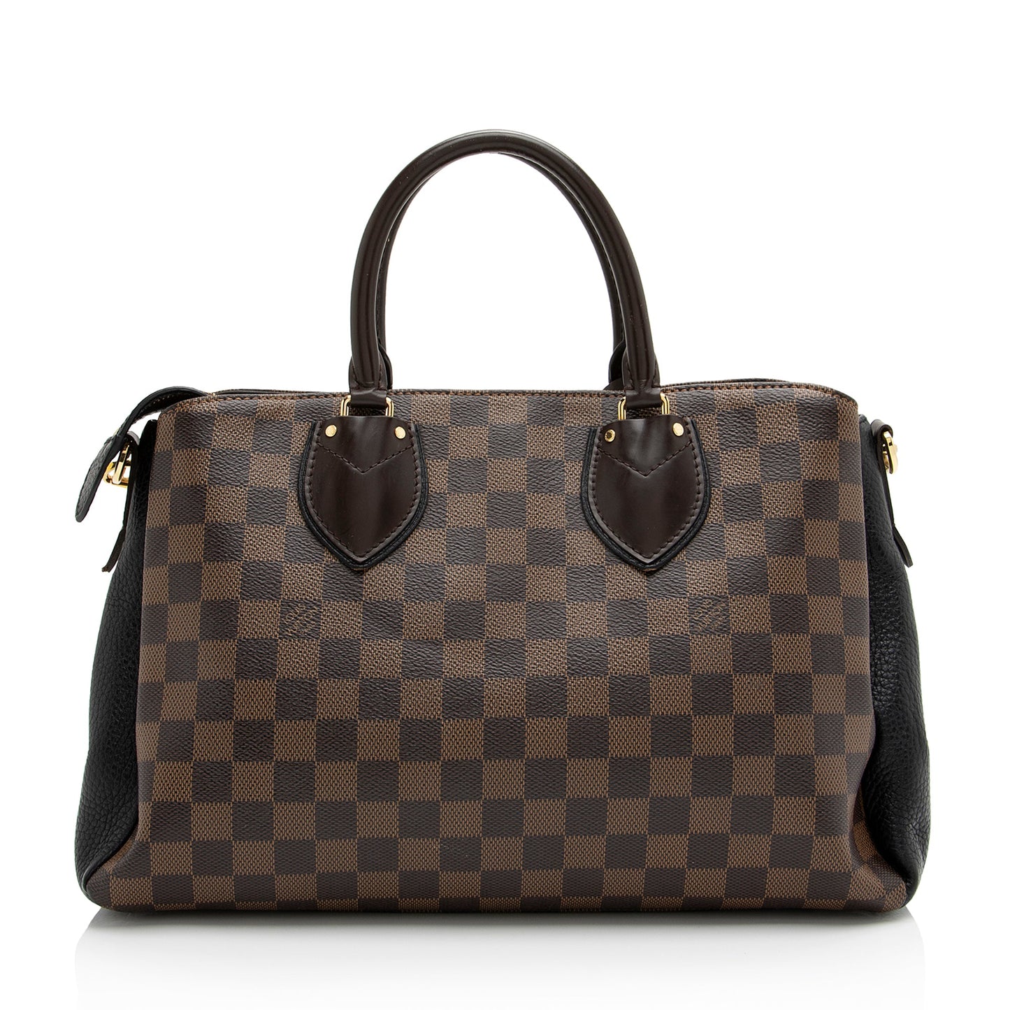 Louis Vuitton Damier Ebene Cuir Taurillon Normandy Satchel (SHF-23318)