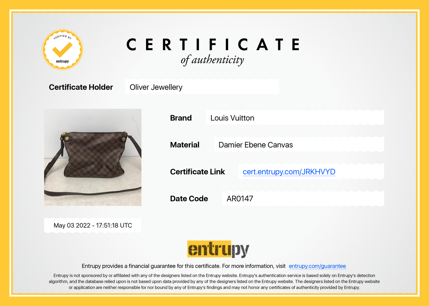 Louis Vuitton Damier Ebene Duomo Crossbody