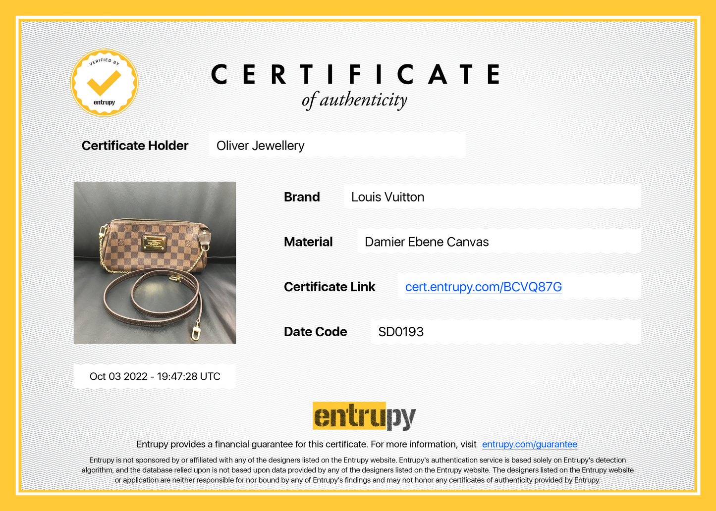Louis Vuitton Damier Ebene Eva Clutch