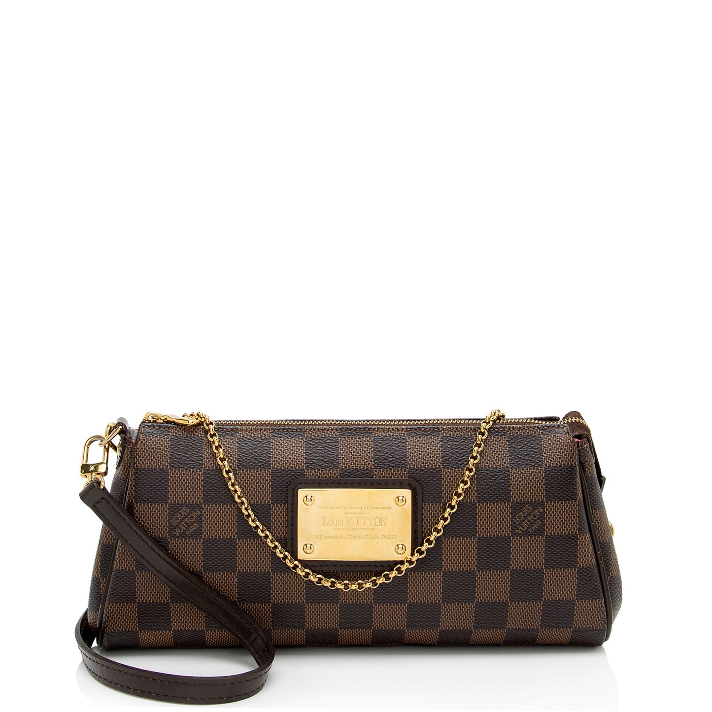 Louis Vuitton Damier Ebene Eva Clutch (SHF-qSPZyJ)