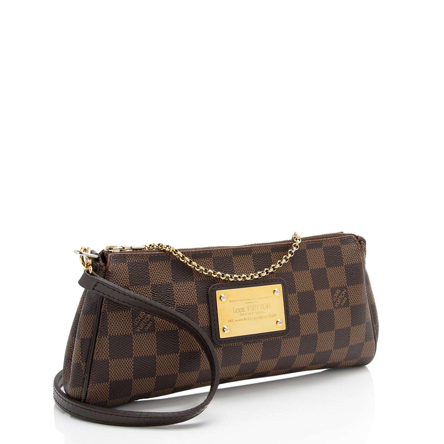 Louis Vuitton Damier Ebene Eva Clutch (SHF-qfvFo6)