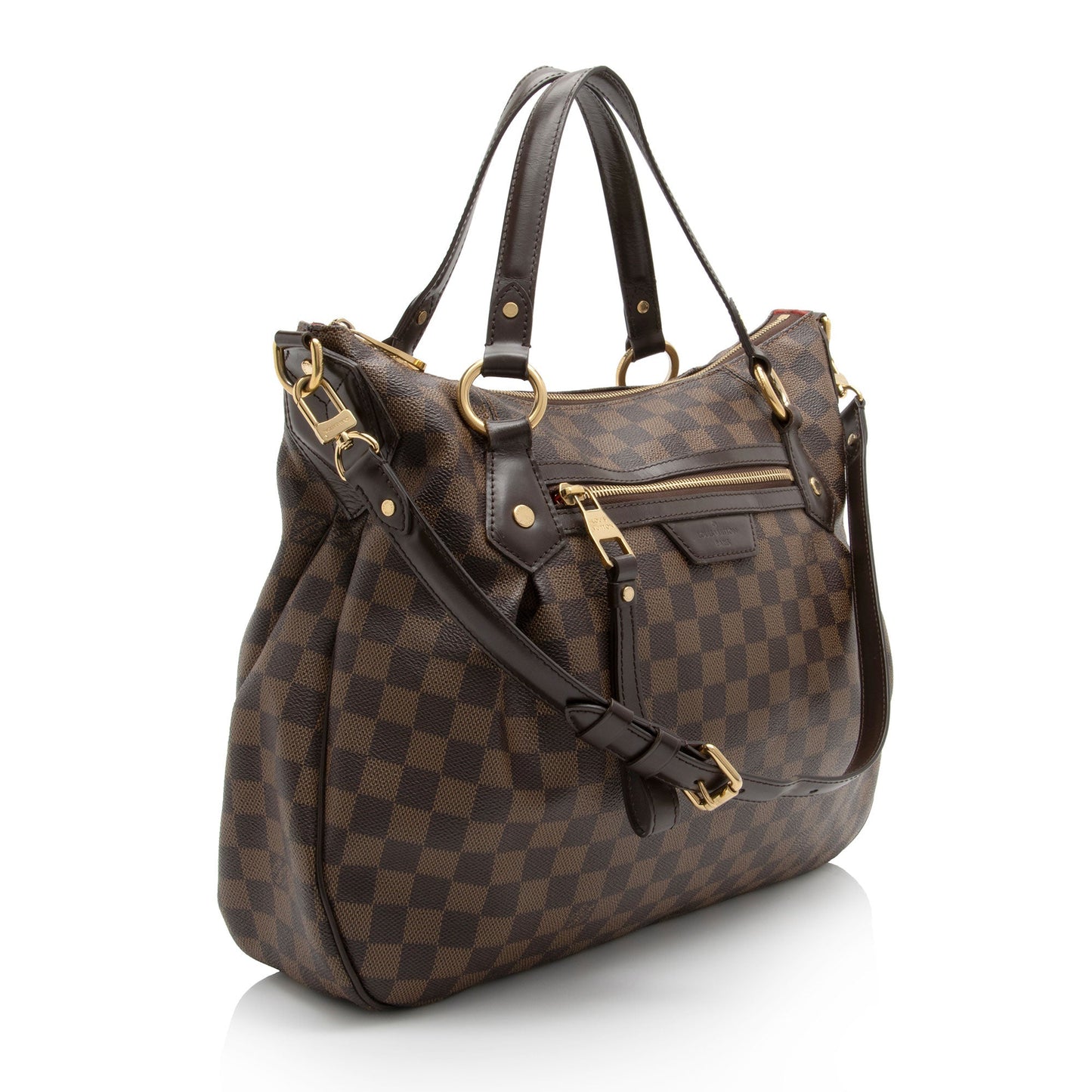 Louis Vuitton Damier Ebene Evora MM Shoulder Bag (SHF-iUlOcy)