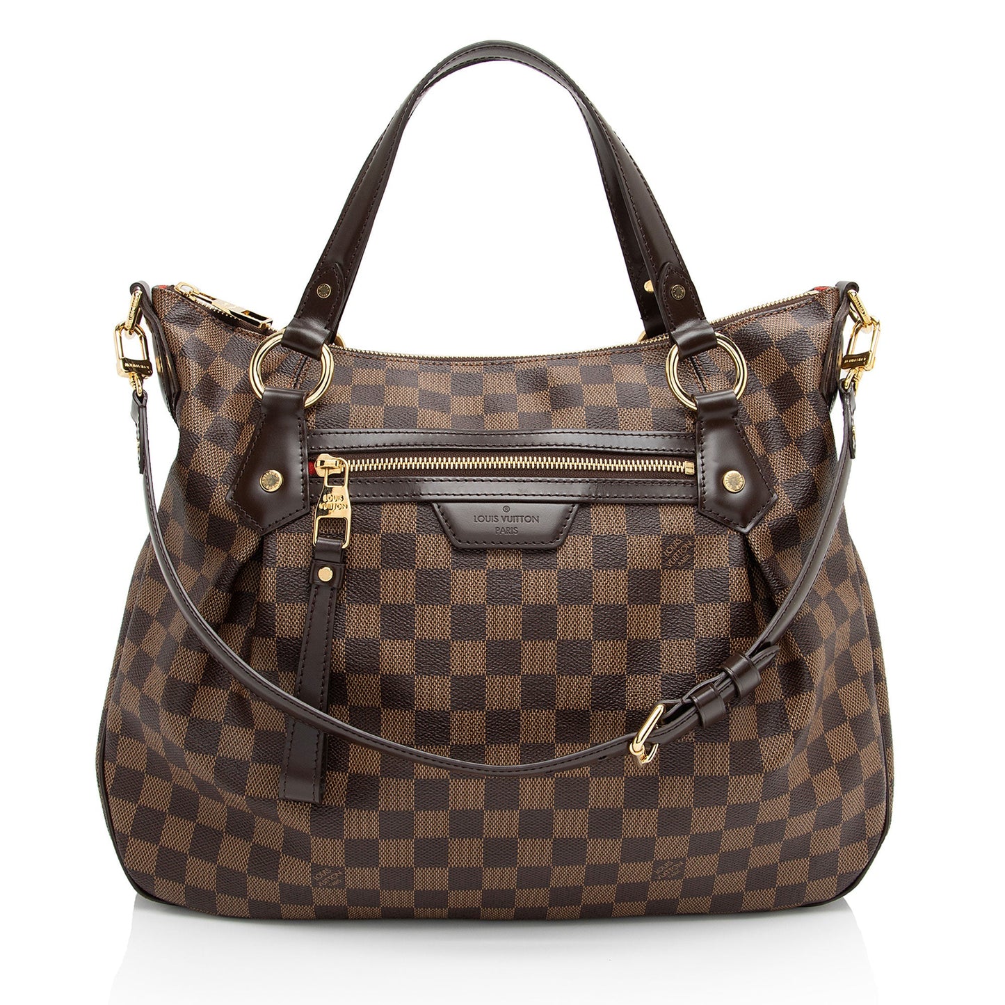 Louis Vuitton Damier Ebene Evora MM Shoulder Bag (SHF-WVsSQG)