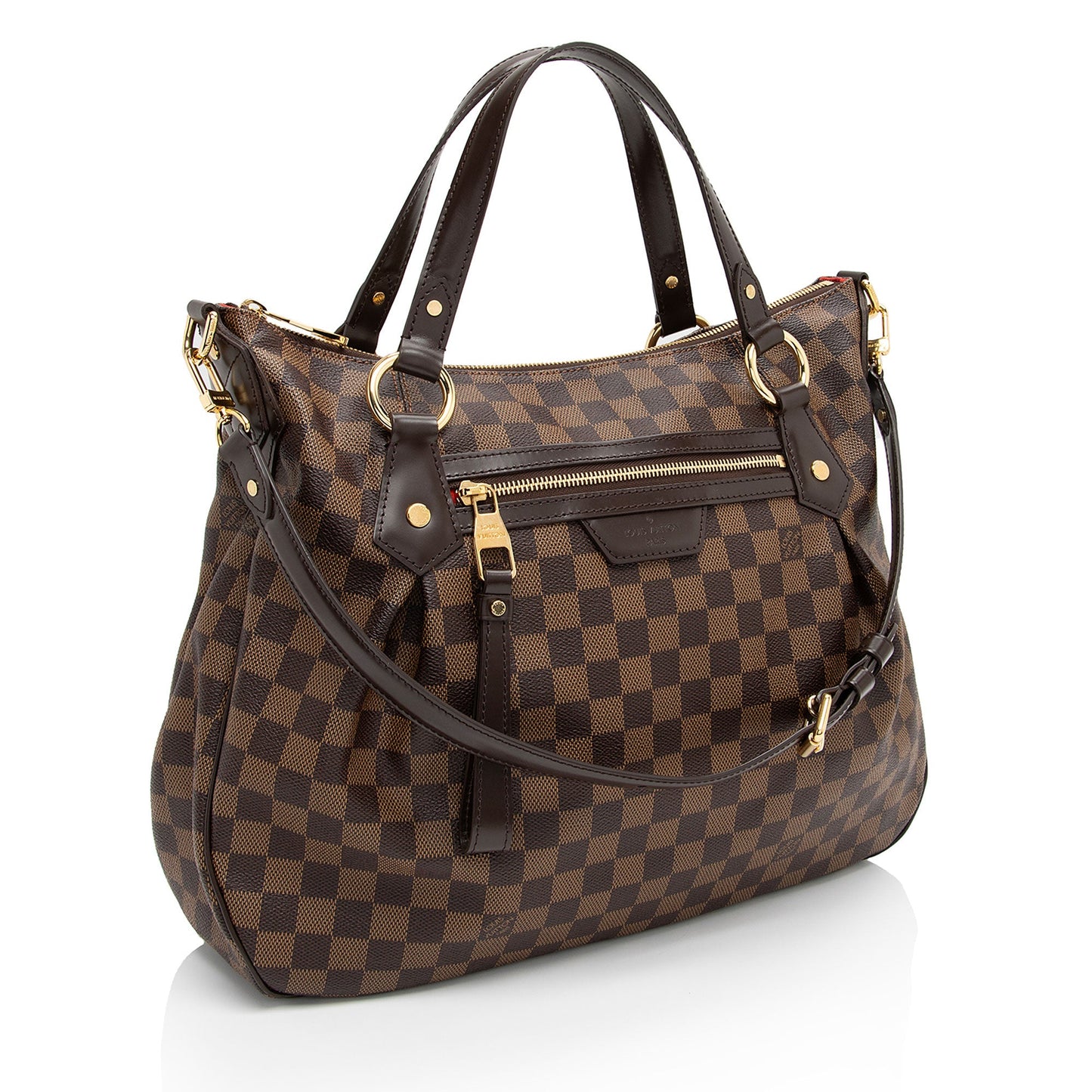 Louis Vuitton Damier Ebene Evora MM Shoulder Bag (SHF-WVsSQG)