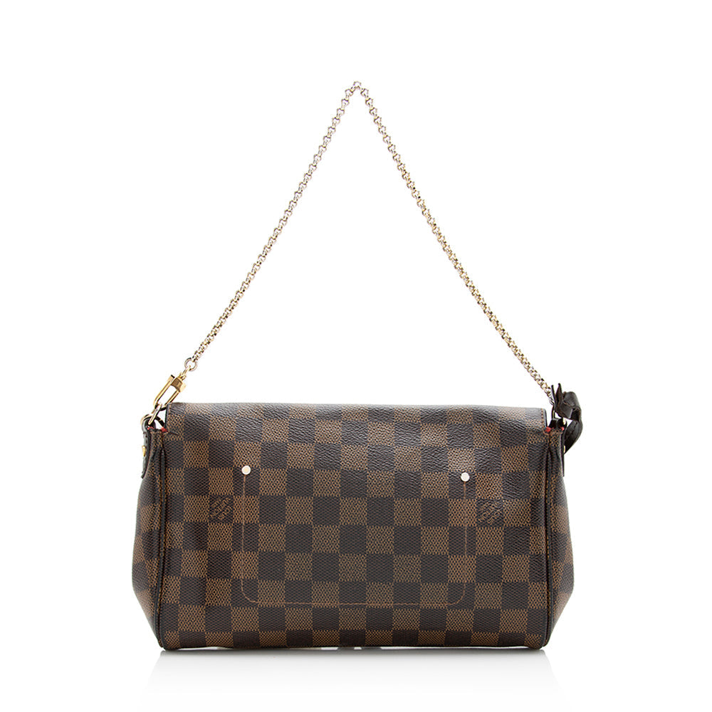 Louis Vuitton Damier Ebene Favorite MM Shoulder Bag (SHF-21205)