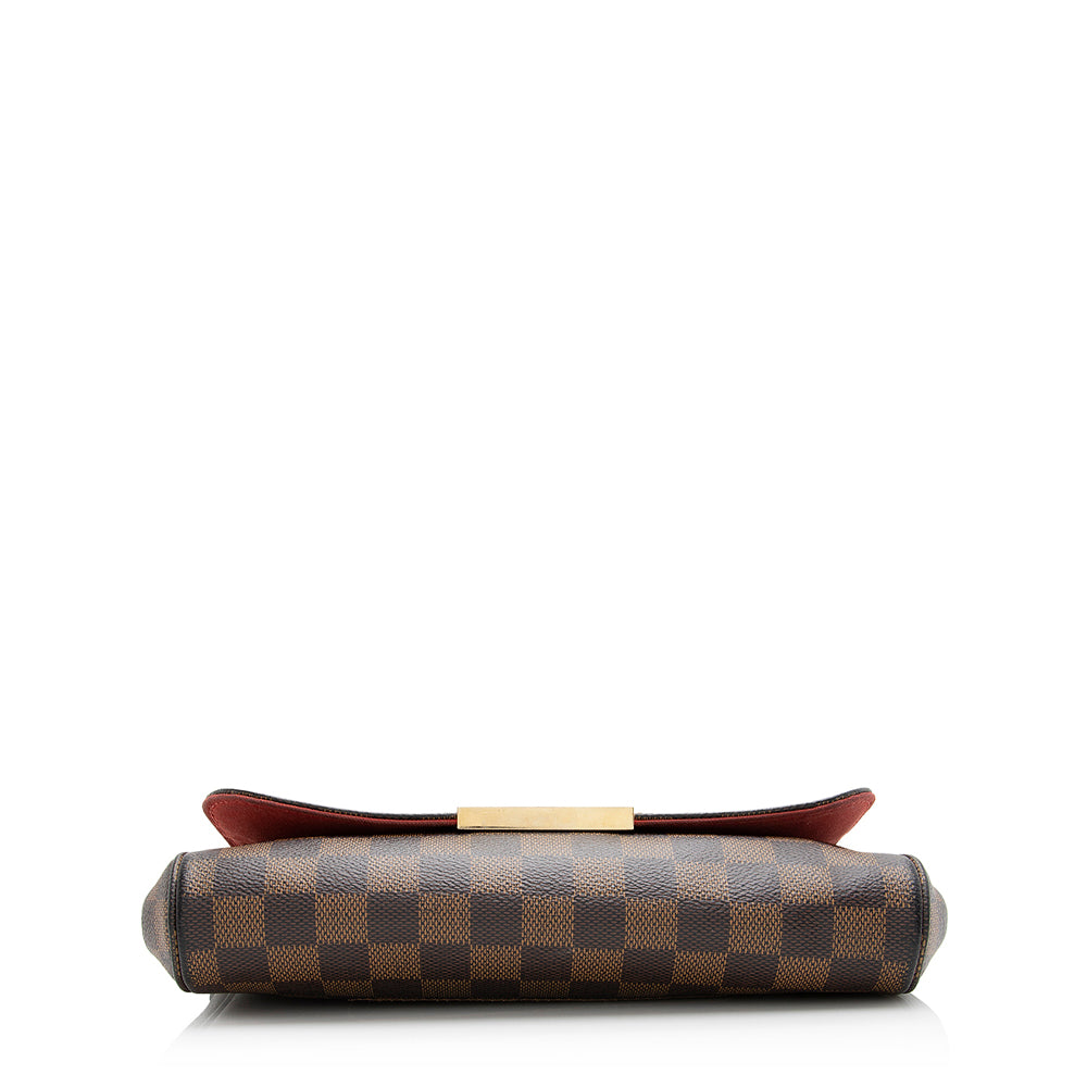 Louis Vuitton Damier Ebene Favorite MM Shoulder Bag (SHF-21205)