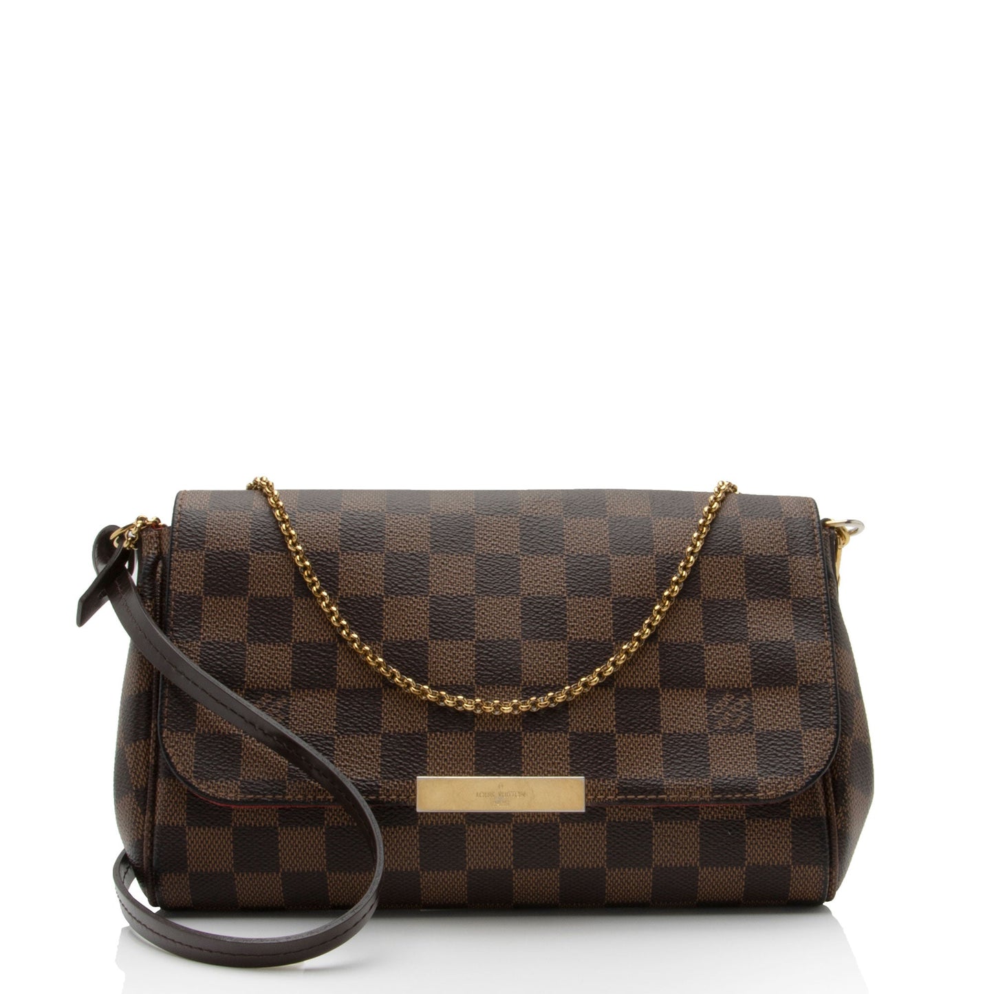 Louis Vuitton Damier Ebene Favorite MM Shoulder Bag (SHF-tqOR1k)
