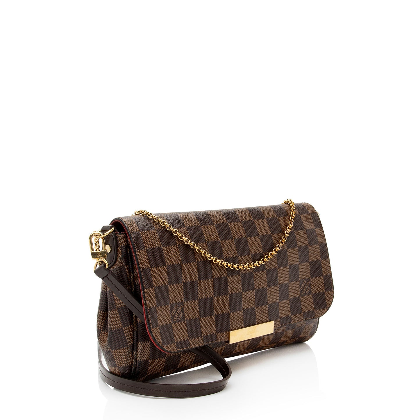 Louis Vuitton Damier Ebene Favorite MM Shoulder Bag (SHF-J9tGL6)