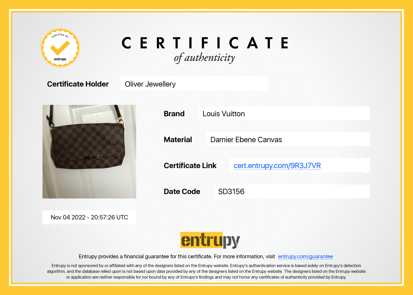Louis Vuitton Damier Ebene Favorite MM