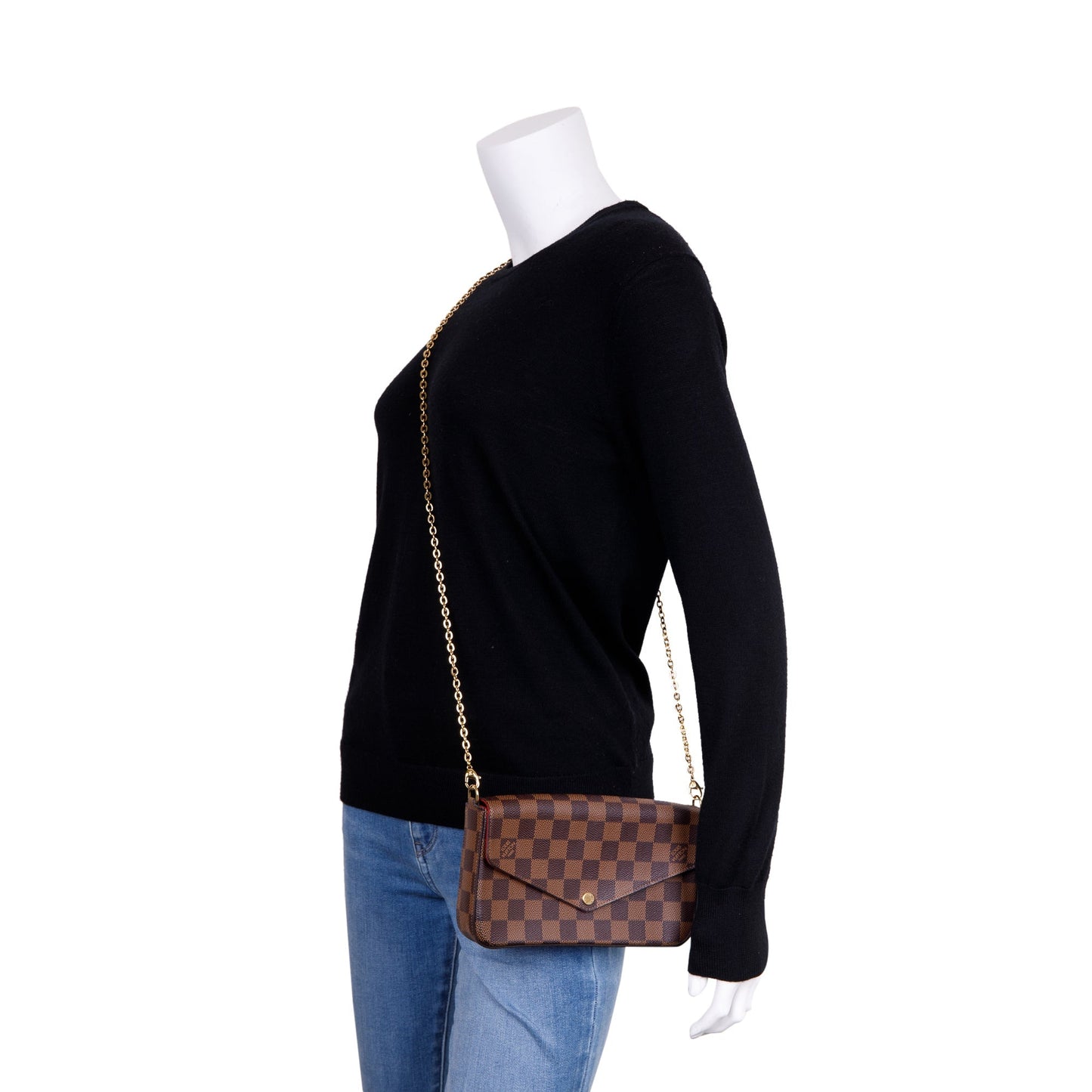 Louis Vuitton Damier Ebene Felicie Pochette Bag
