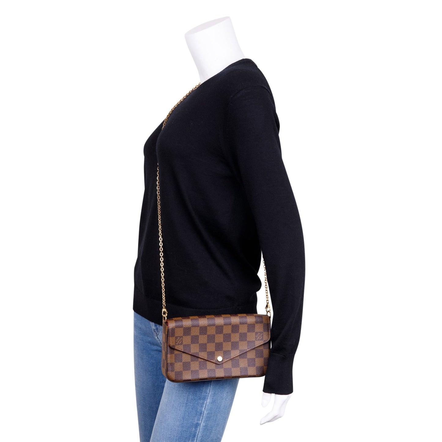 Louis Vuitton Damier Ebene Felicie Pochette Bag