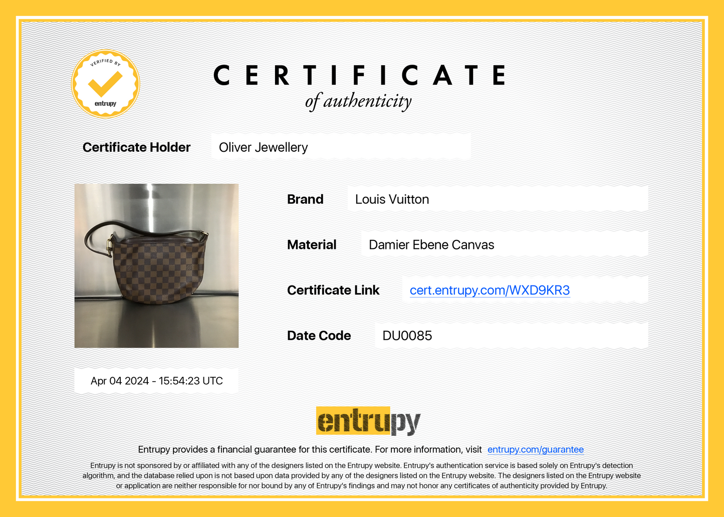 Louis Vuitton Damier Ebene Illovo PM Bag