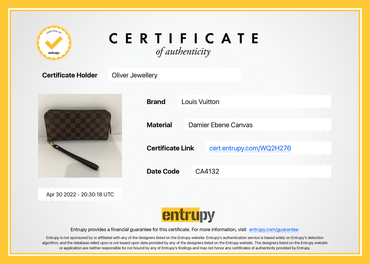 Louis Vuitton Damier Ebene Insolite Wallet