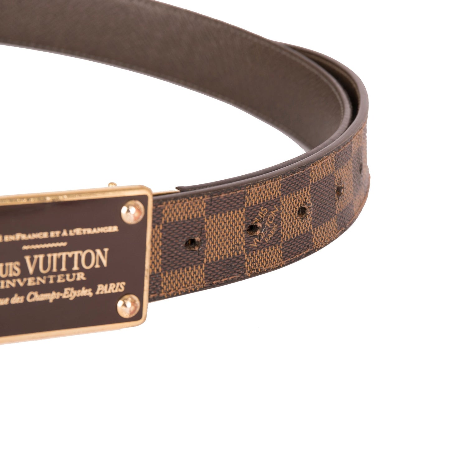 Louis Vuitton Damier Ebene Inventeur Reversible 35MM Belt