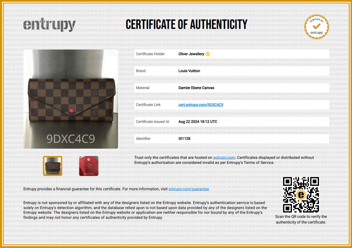 Louis Vuitton Damier Ebene Josephine Wallet