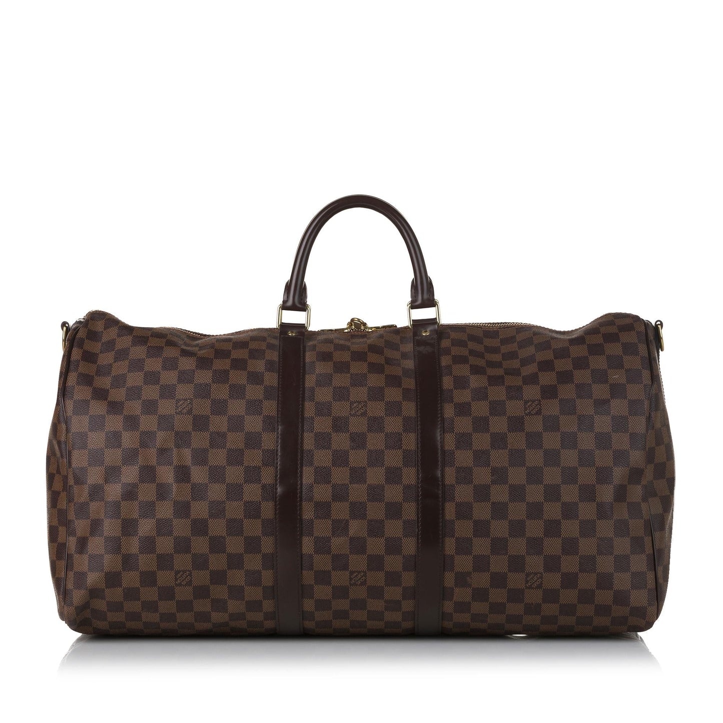 Louis Vuitton Damier Ebene Keepall Bandouliere 55 (SHG-35465)